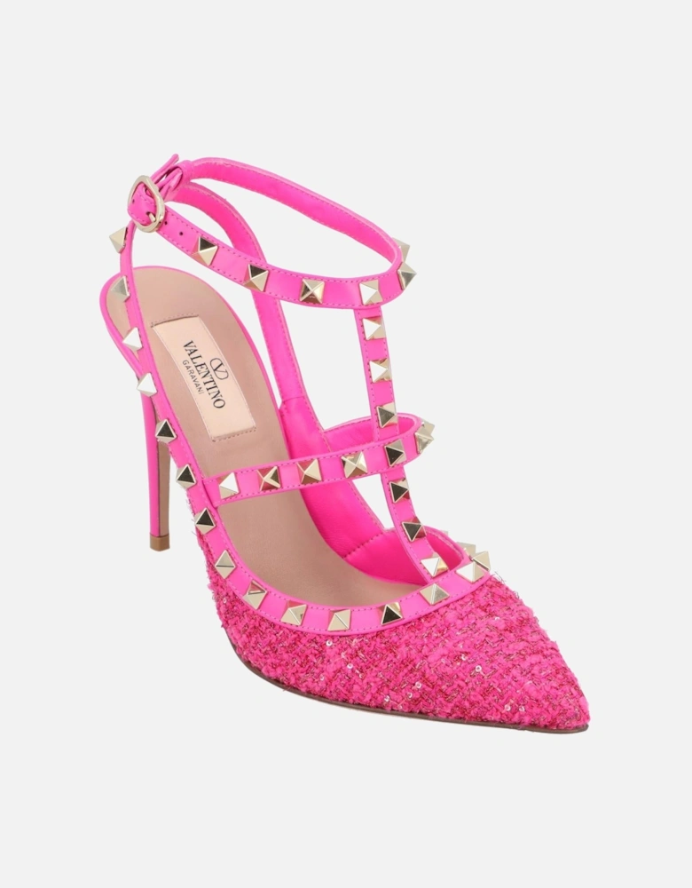 Elegant Pointed Toe Heeled Shoes with Ankle Strap