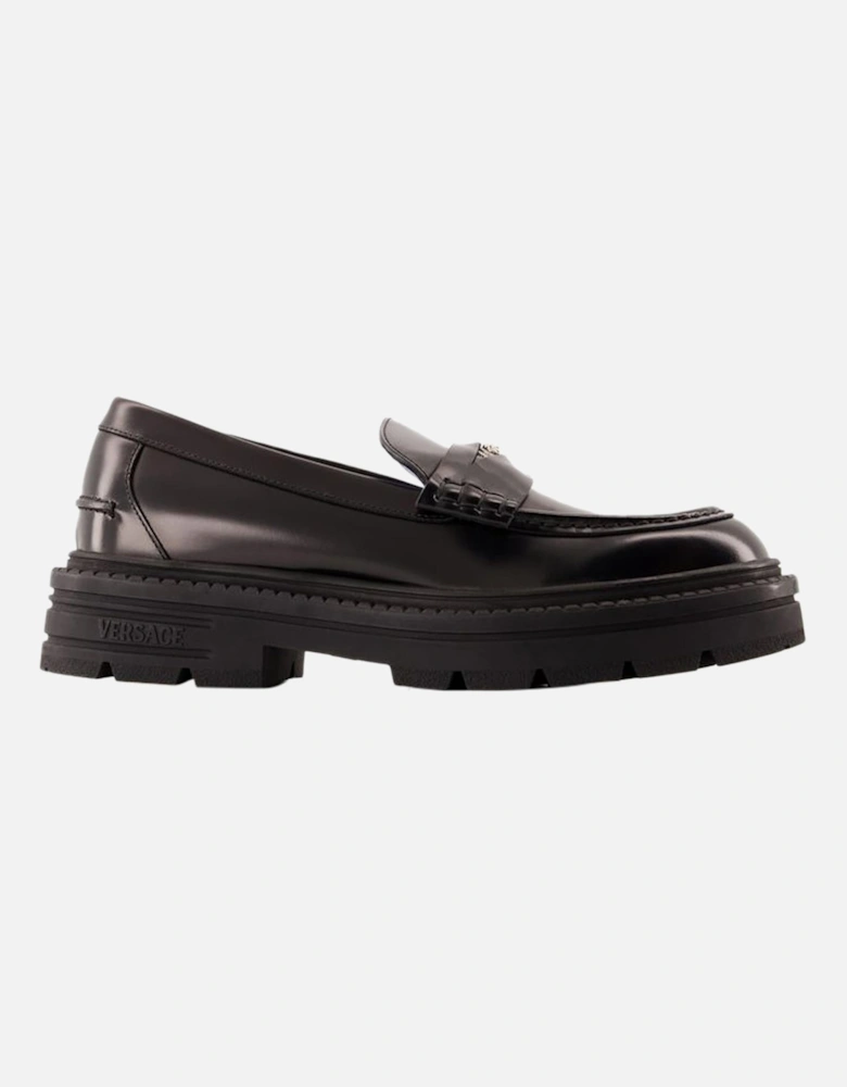 Footwear Loafers with Penny Bar and Platform Sole