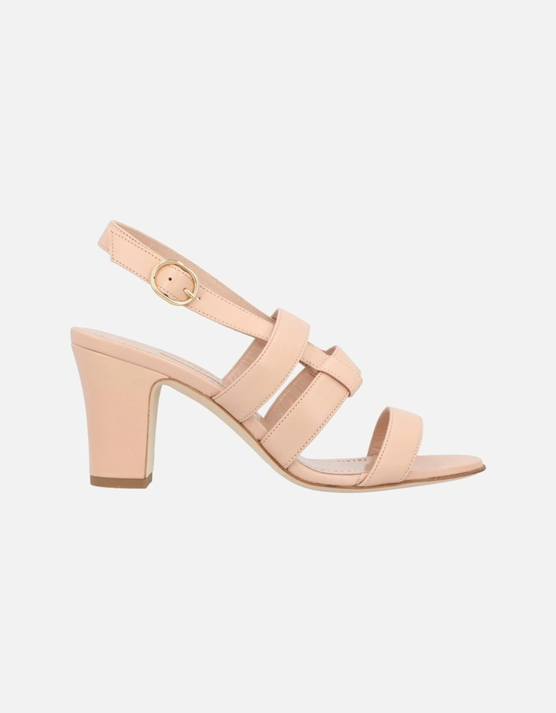 Leather Slingback Sandal with Adjustable Buckle Strap