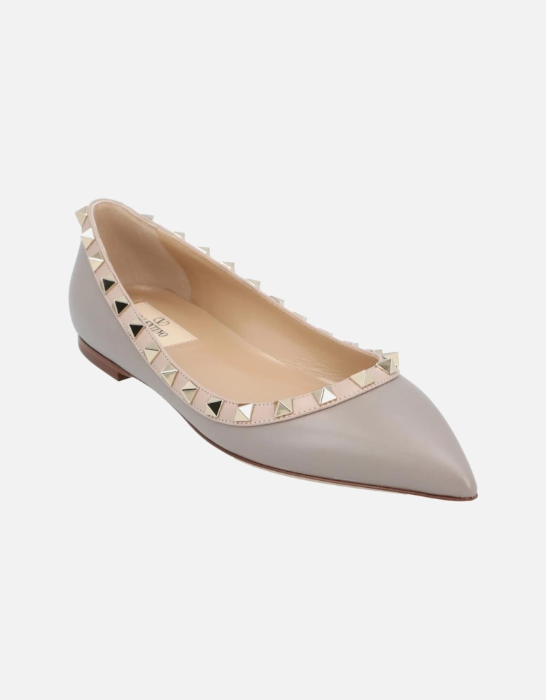 Elegant Pointed Toe Ballet Flats with Embellishments Comfortable Slip-On Design