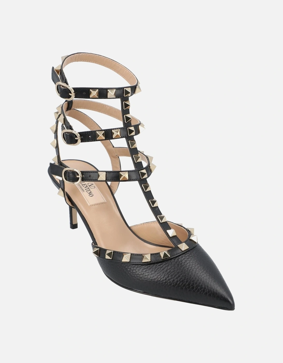 Elegant Pointed Toe Court Shoes with Studded Straps and High Heel, 7 of 6