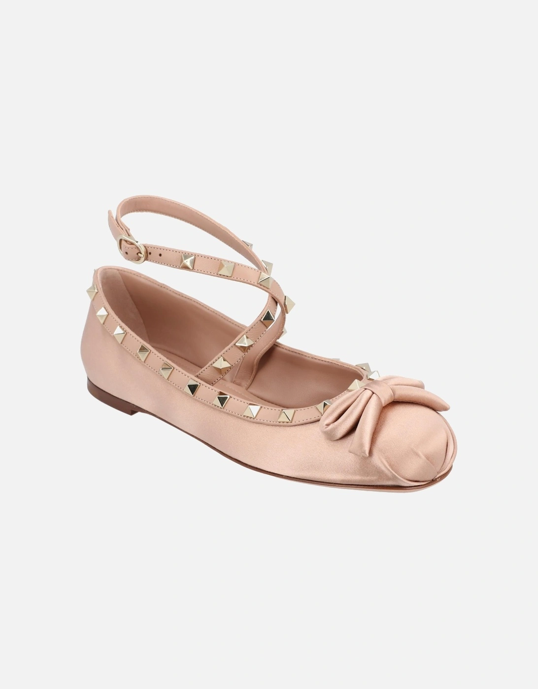 Bow Detail Pointed Toe Flat Shoes with Ankle Strap, 7 of 6