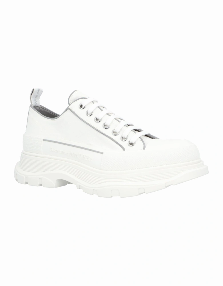 Lace-Up Low-Top Sneakers with Rubber Sole
