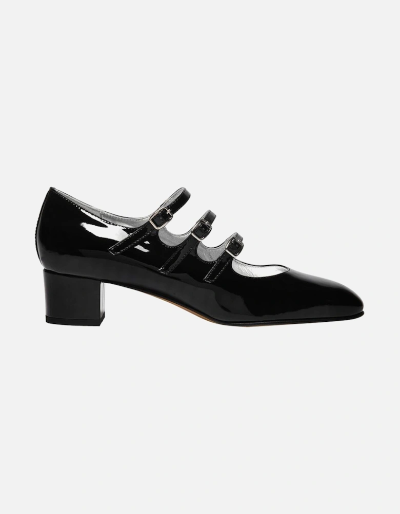 Elegant Court Shoes with Buckle Straps and Comfortable Block Heel