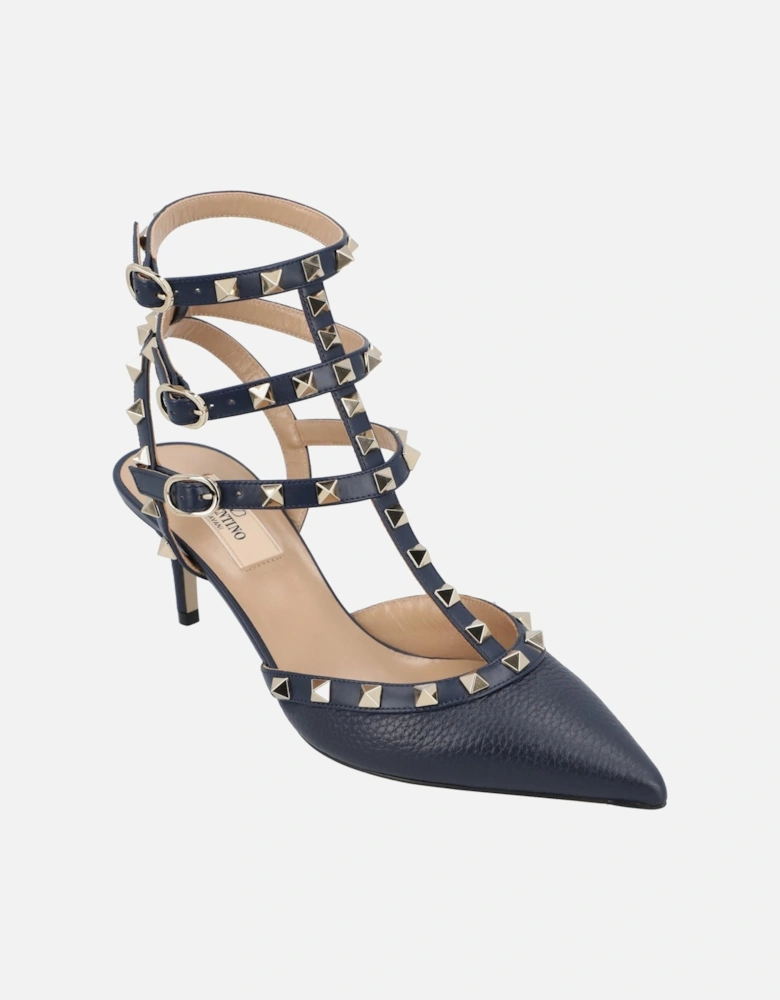 Elegant Pointed Toe Heels with Studded Ankle Straps for Formal Occasions