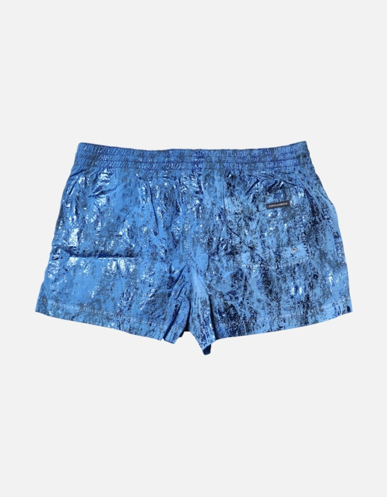 Logo Drawstring Beachwear Shorts with Elastic Waistband