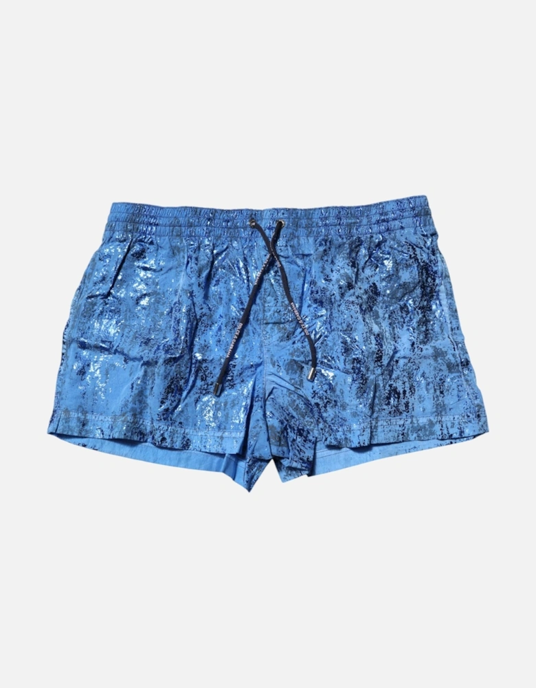 Logo Drawstring Beachwear Shorts with Elastic Waistband
