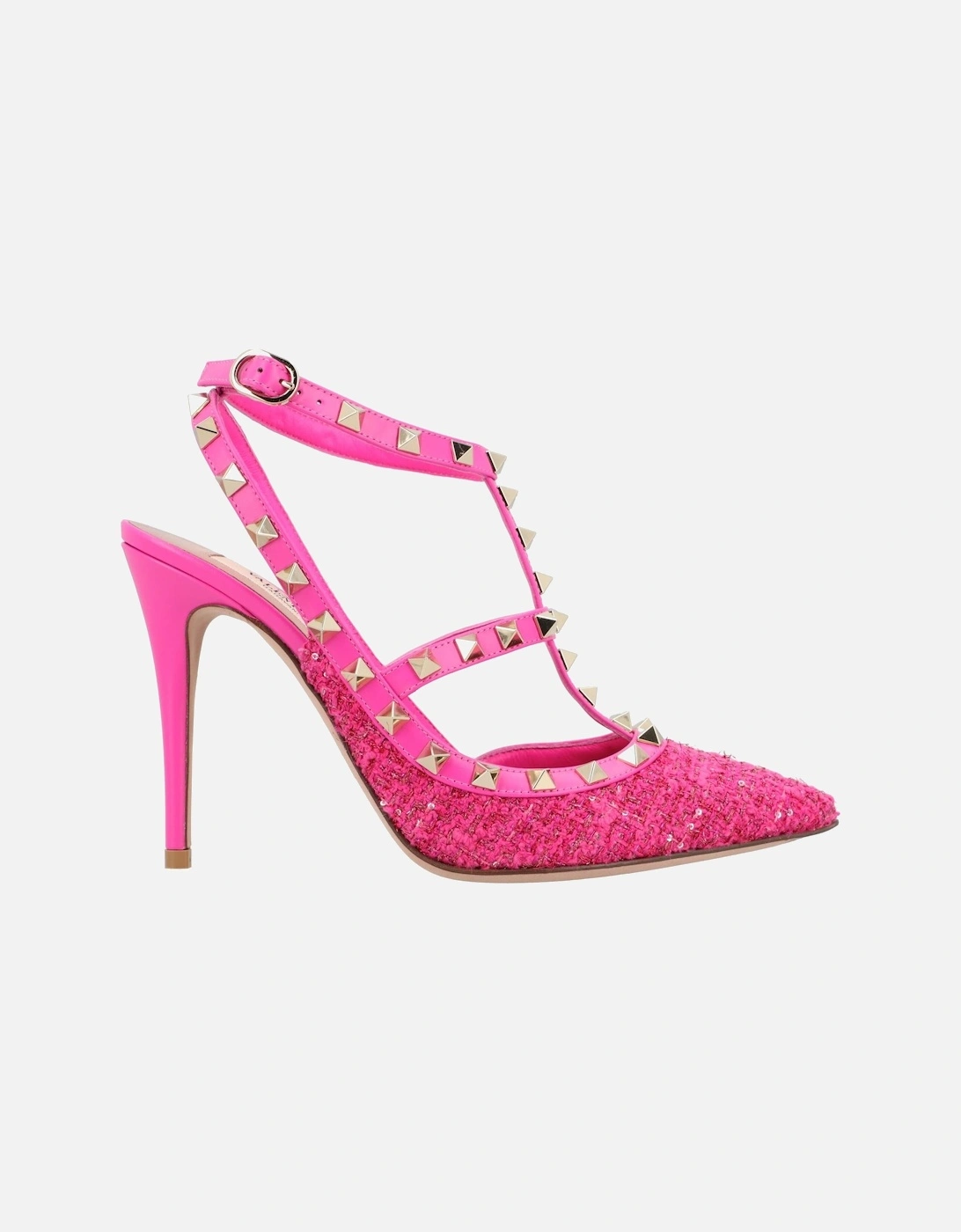 Elegant Pointed Toe Heeled Shoes with Ankle Strap