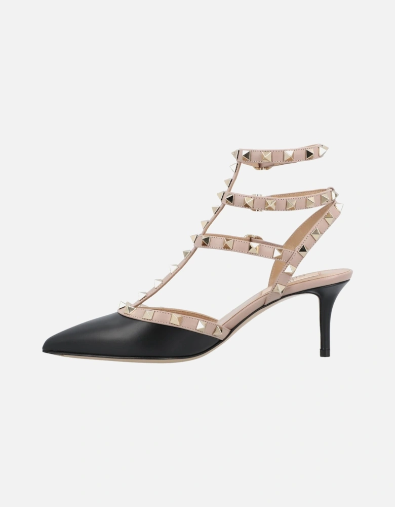Pointed Toe Heeled Shoes with Ankle Strap
