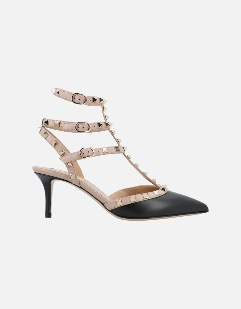 Pointed Toe Heeled Shoes with Ankle Strap