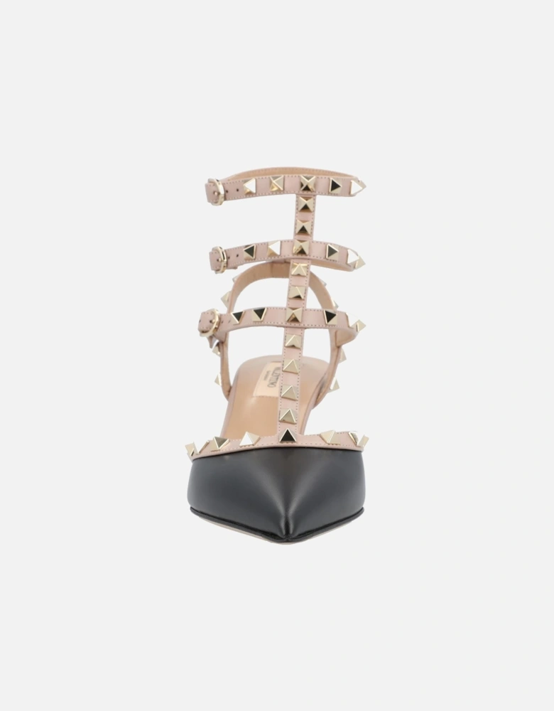 Pointed Toe Heeled Shoes with Ankle Strap