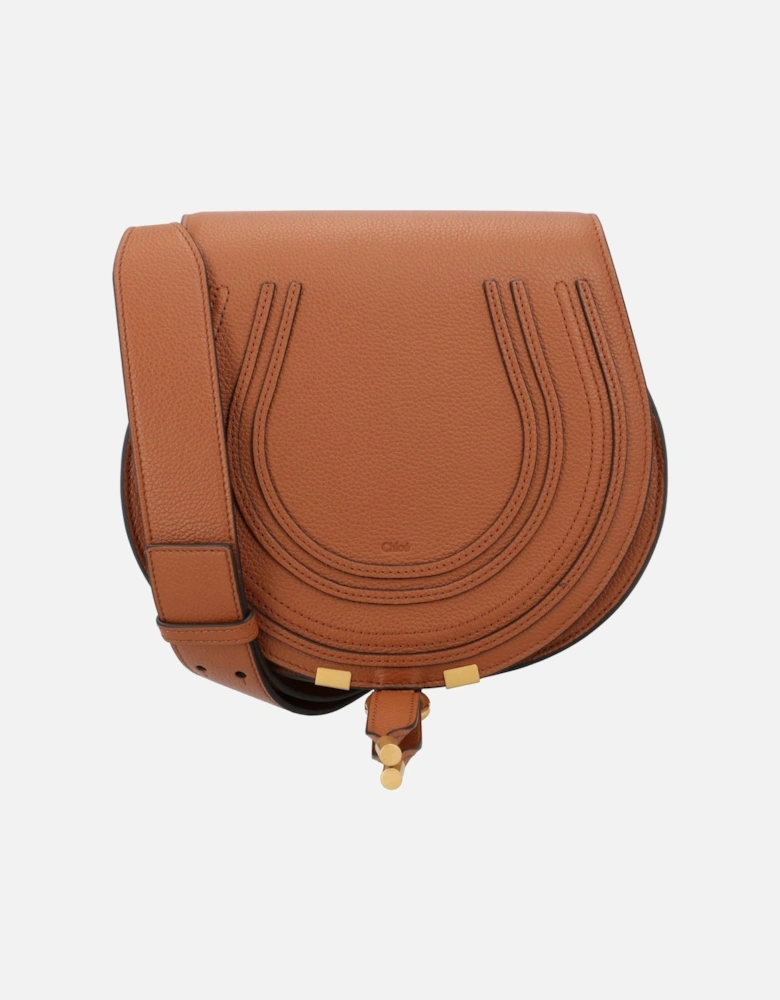 Textured Leather Shoulder Bag with Adjustable Strap and Flap Closure