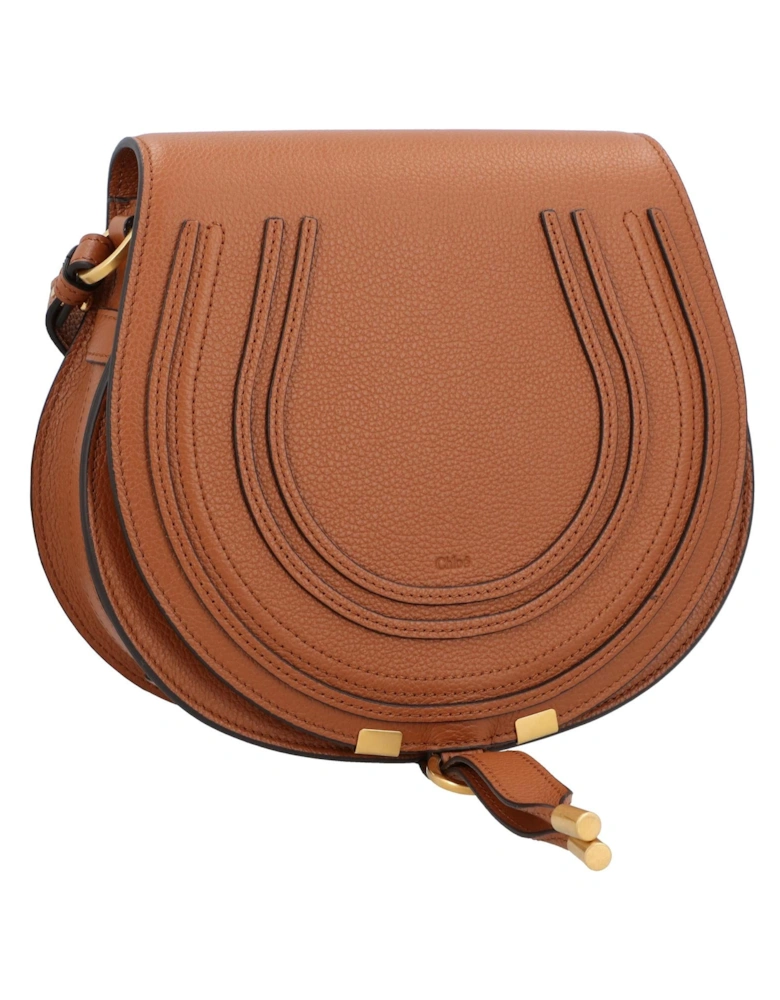 Textured Leather Shoulder Bag with Adjustable Strap and Flap Closure