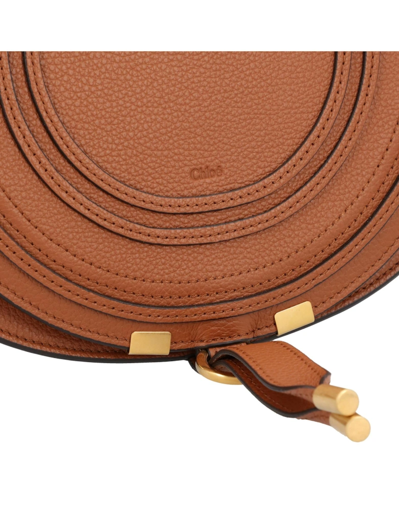 Textured Leather Shoulder Bag with Adjustable Strap and Flap Closure