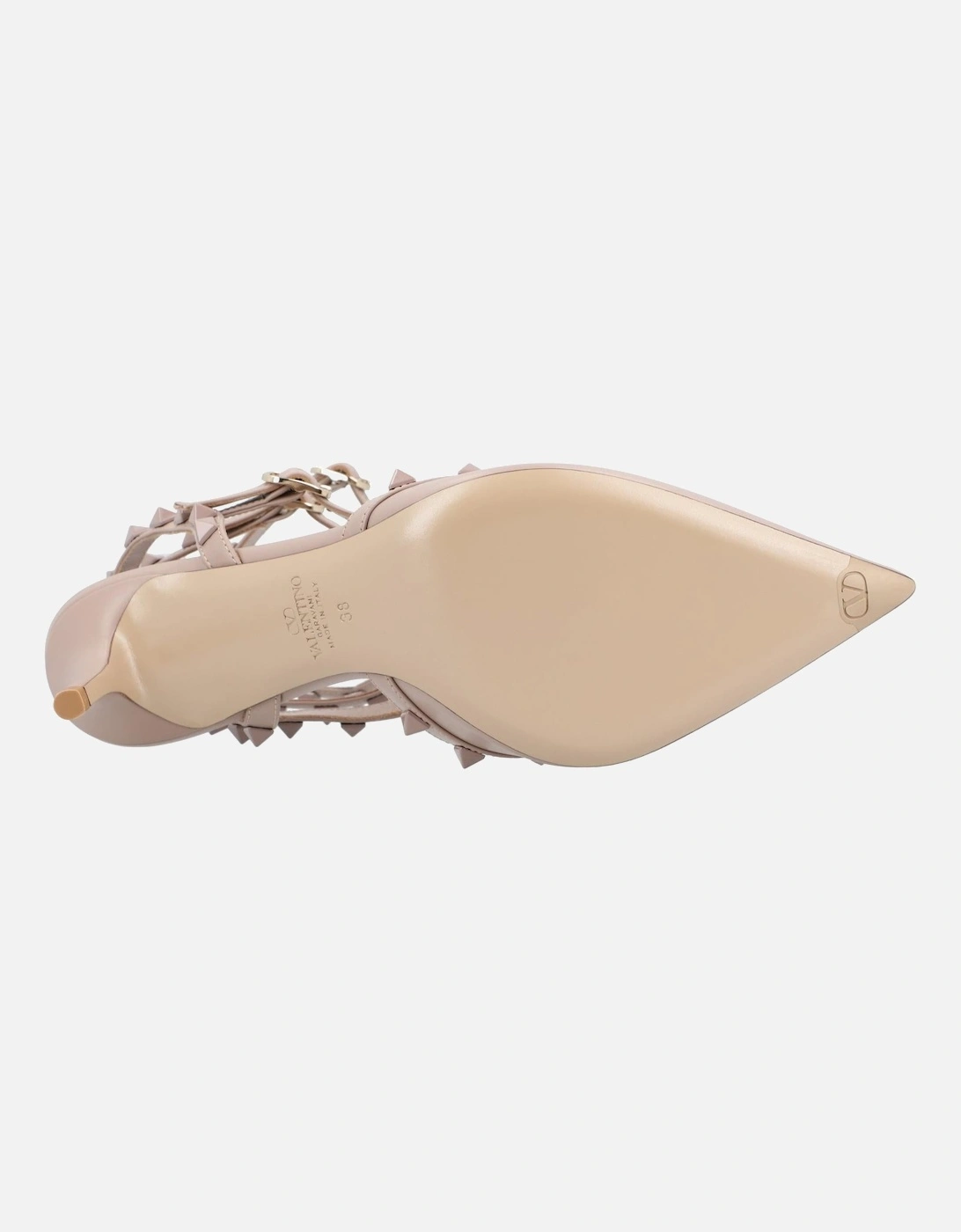 Elegant Pointed Toe Pumps with Straps and Studded Detailing