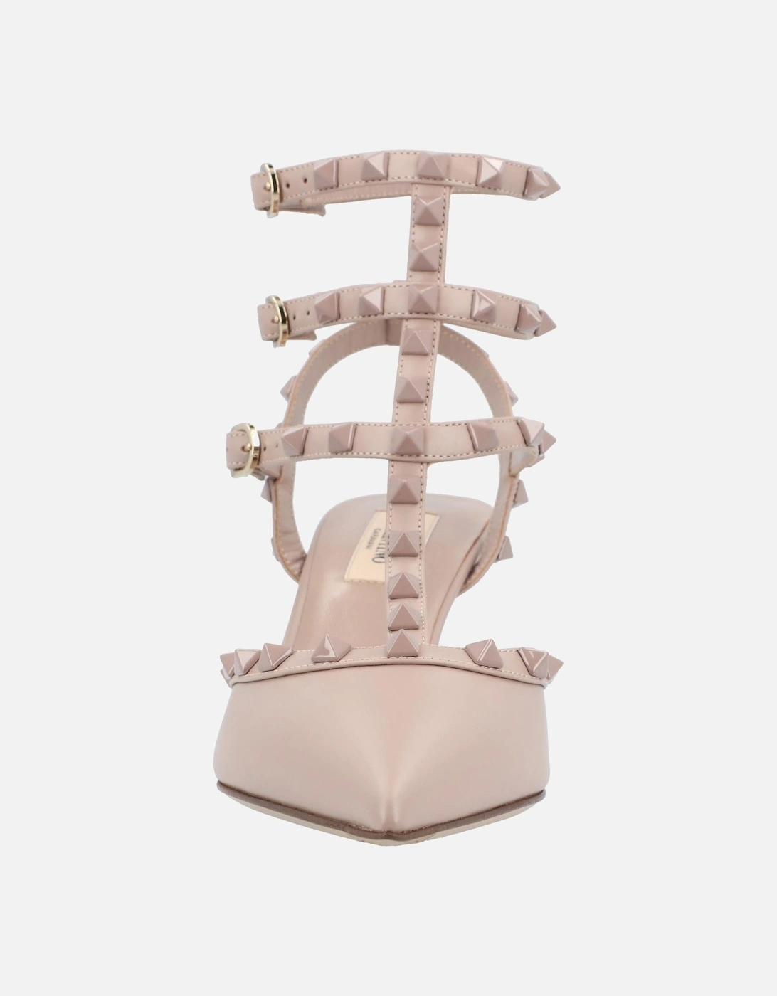 Elegant Pointed Toe Pumps with Straps and Studded Detailing