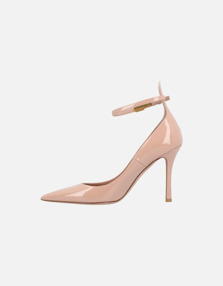 Elegant Pointed-Toe Heels with Ankle Strap and Stiletto Heel