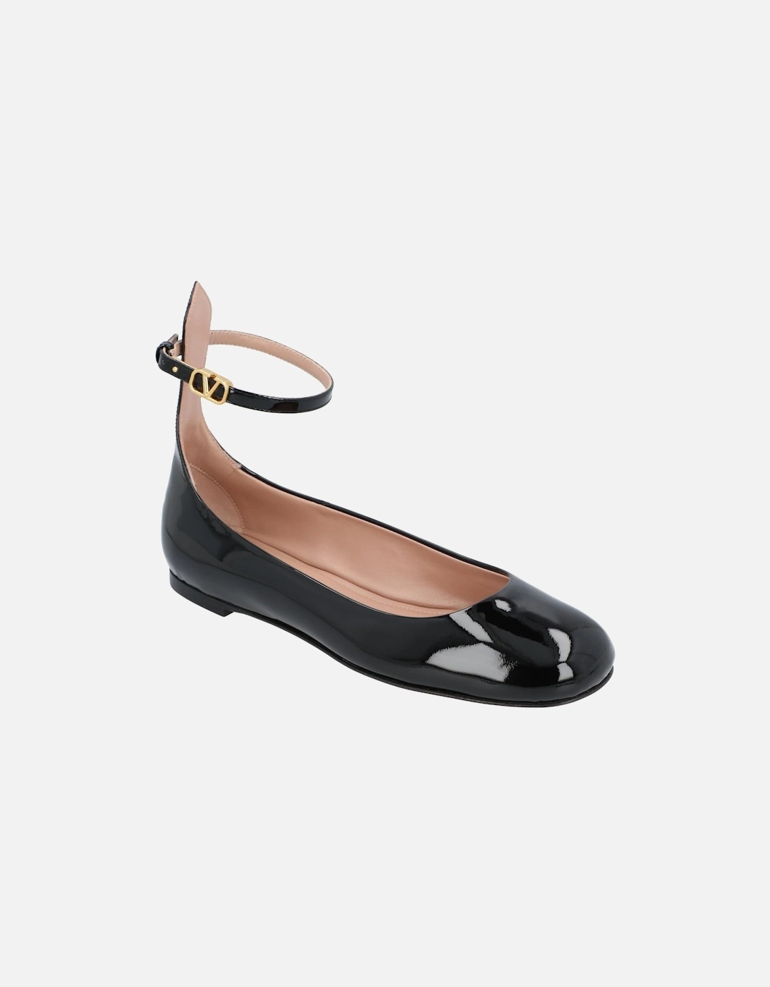 Elegant Patent Leather Ballet Flats with Ankle Strap, 7 of 6