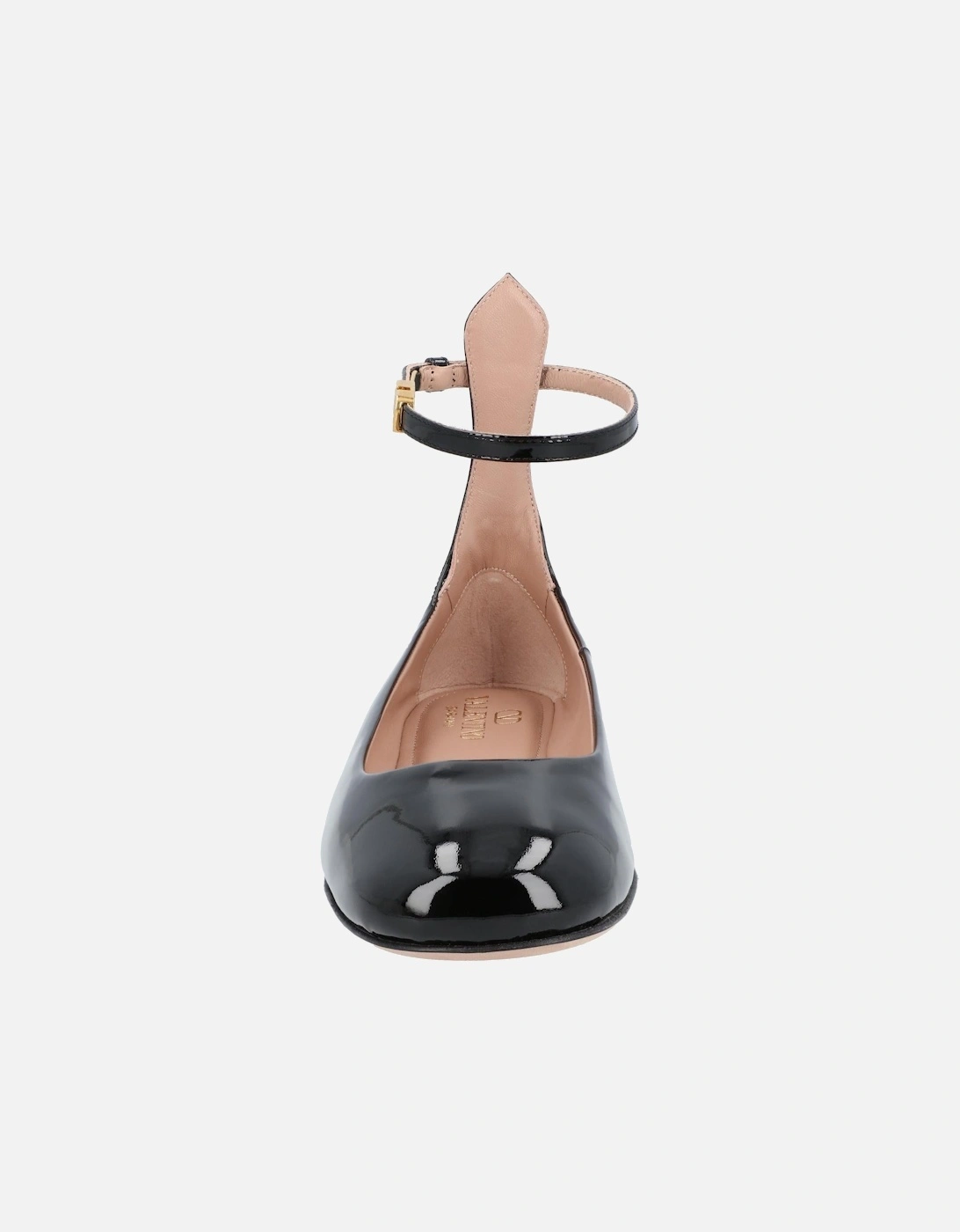 Elegant Ankle Strap Ballerina Flats with Leather Upper and Lining