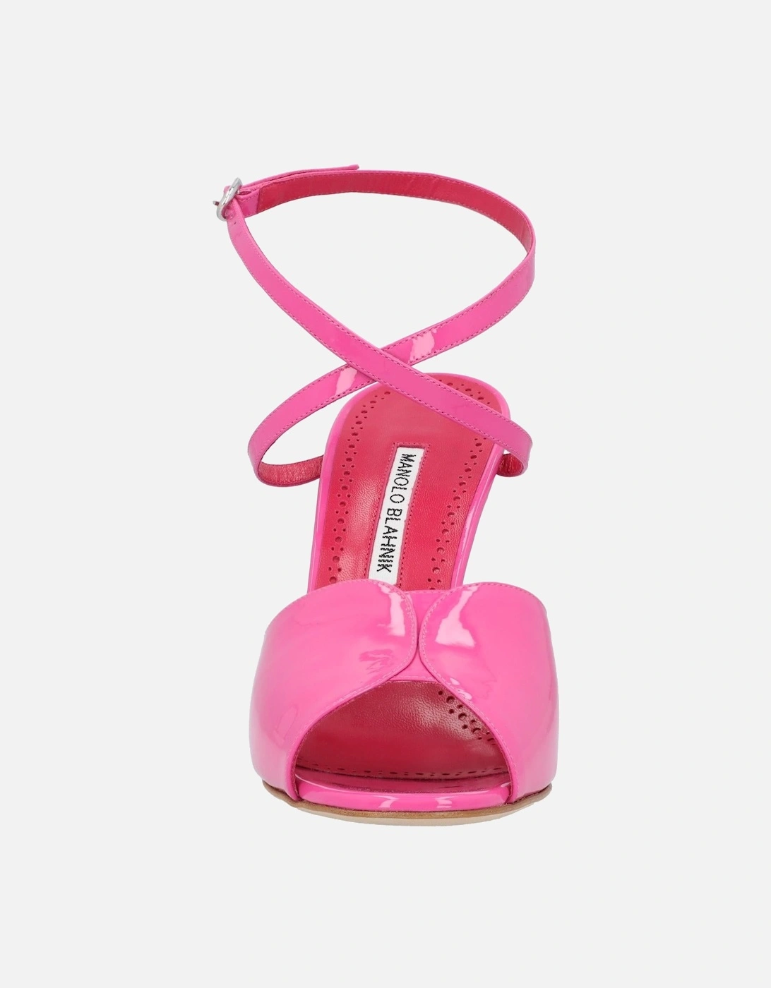 Patent Leather Ankle-Strap Sandal with 10.5 cm Heel