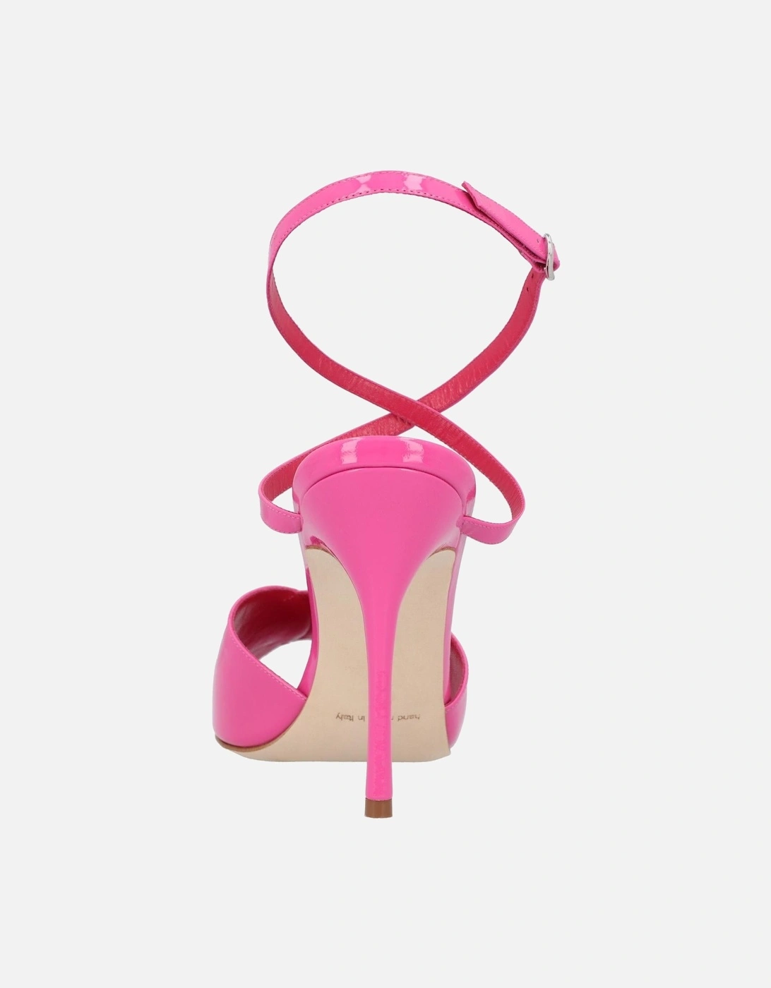 Patent Leather Ankle-Strap Sandal with 10.5 cm Heel