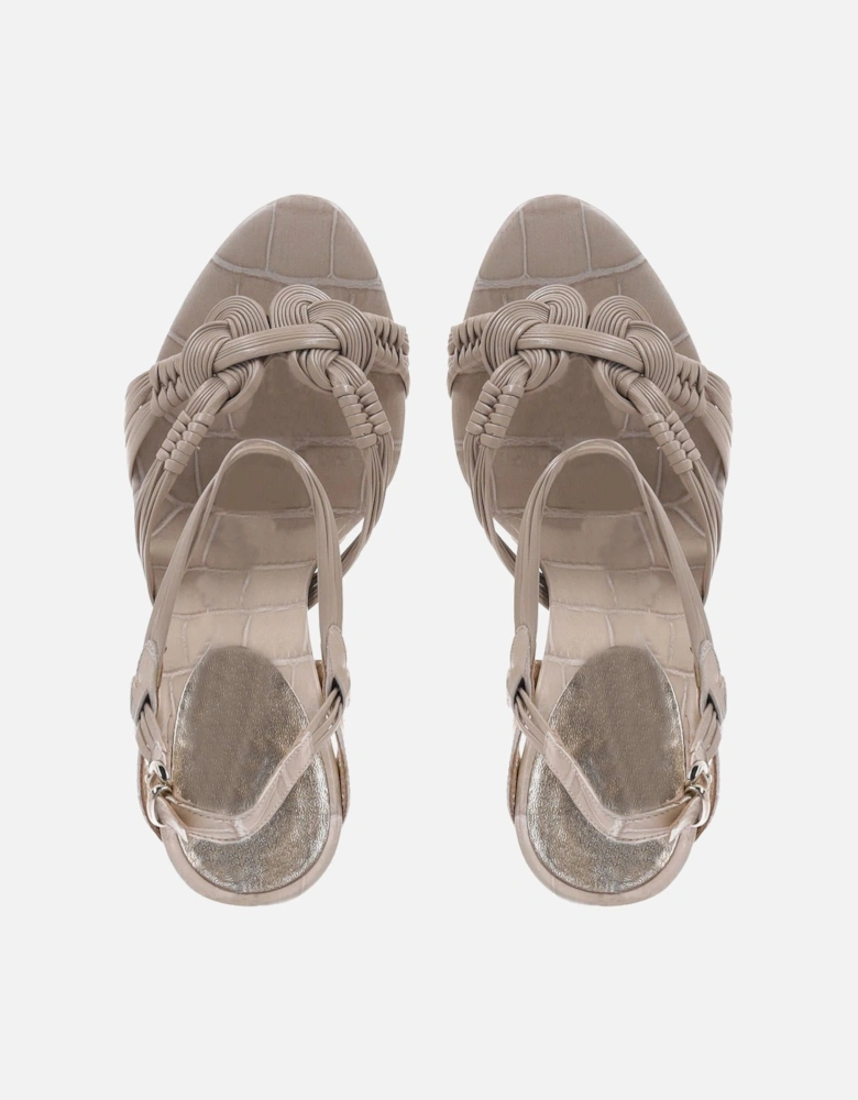 Woven Strap High Heel Sandals