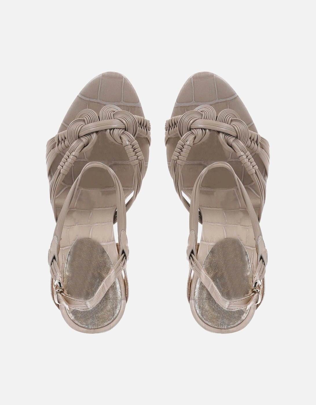 Woven Strap High Heel Sandals