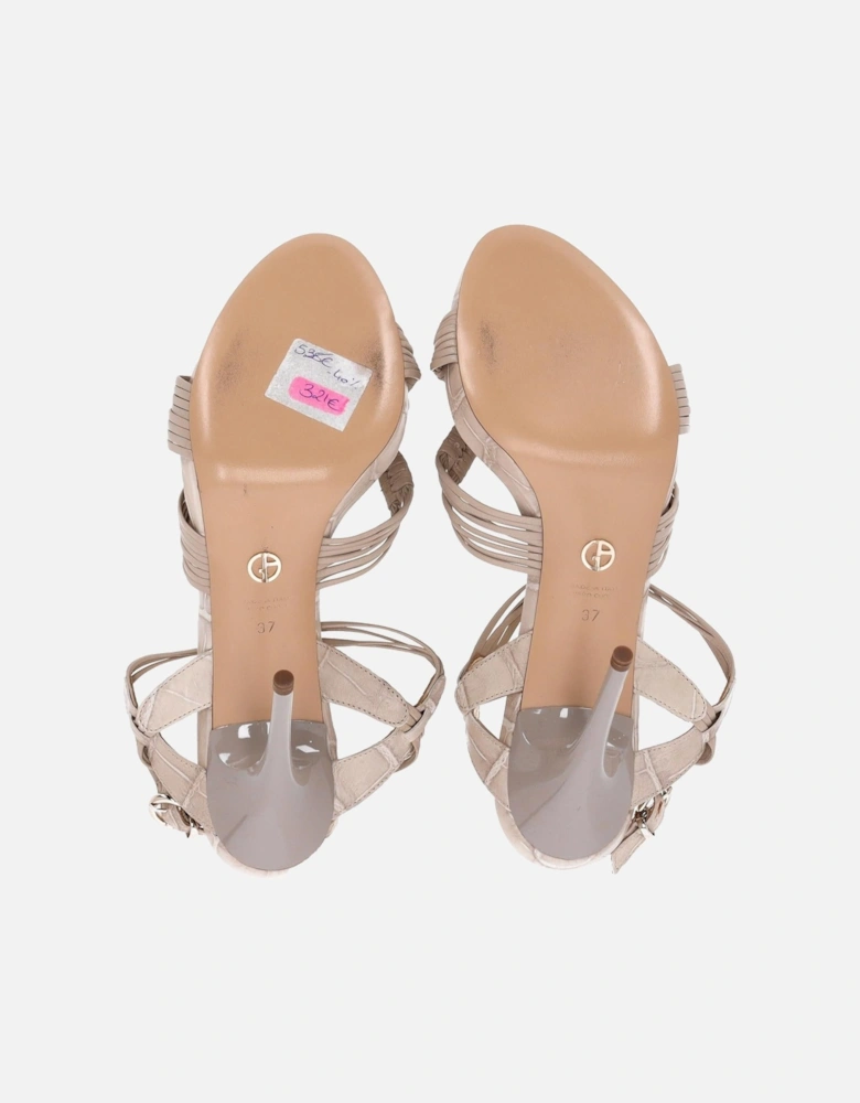 Woven Strap High Heel Sandals