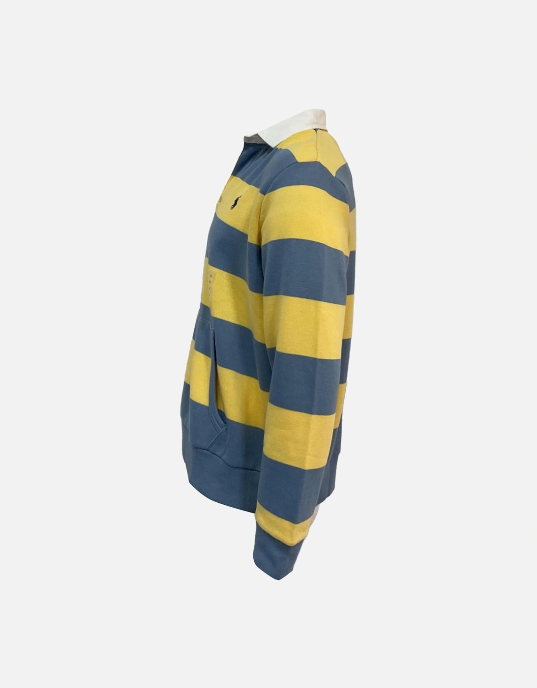 Striped Polo Shirt Kangaroo Pocket