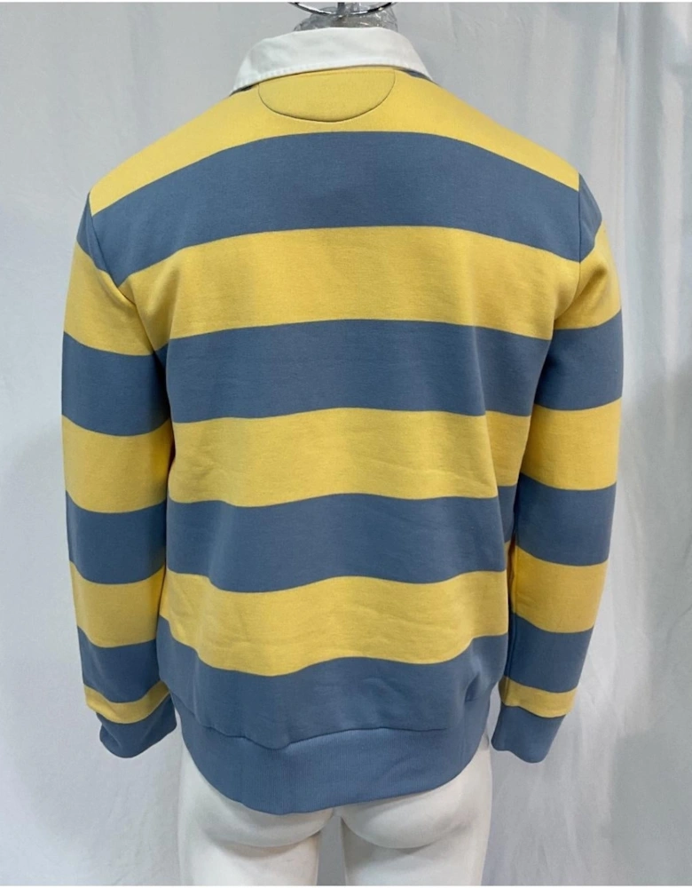 Striped Polo Shirt Kangaroo Pocket