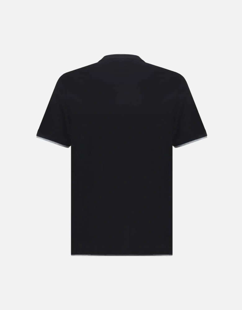 Two-Tone Double Layer Cotton T-Shirt