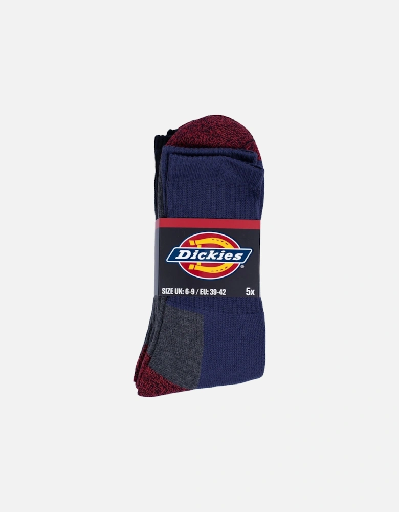 Cushion Crew Cotton Men's Black Calf Socks