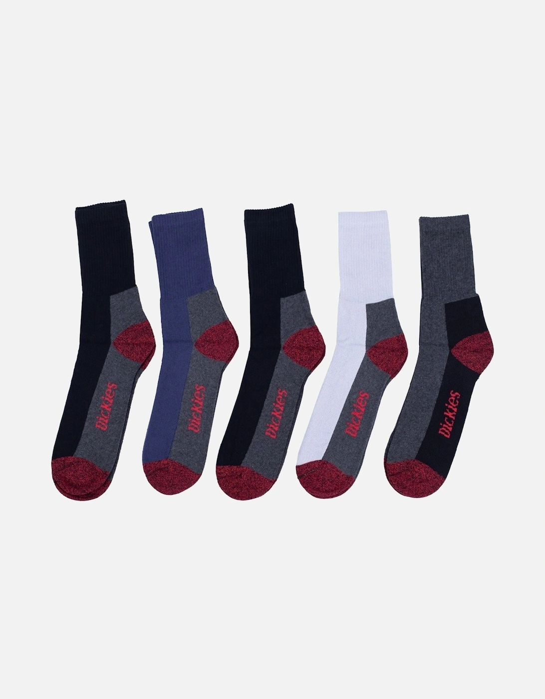 Cushion Crew Cotton Men's Black Calf Socks, 4 of 3
