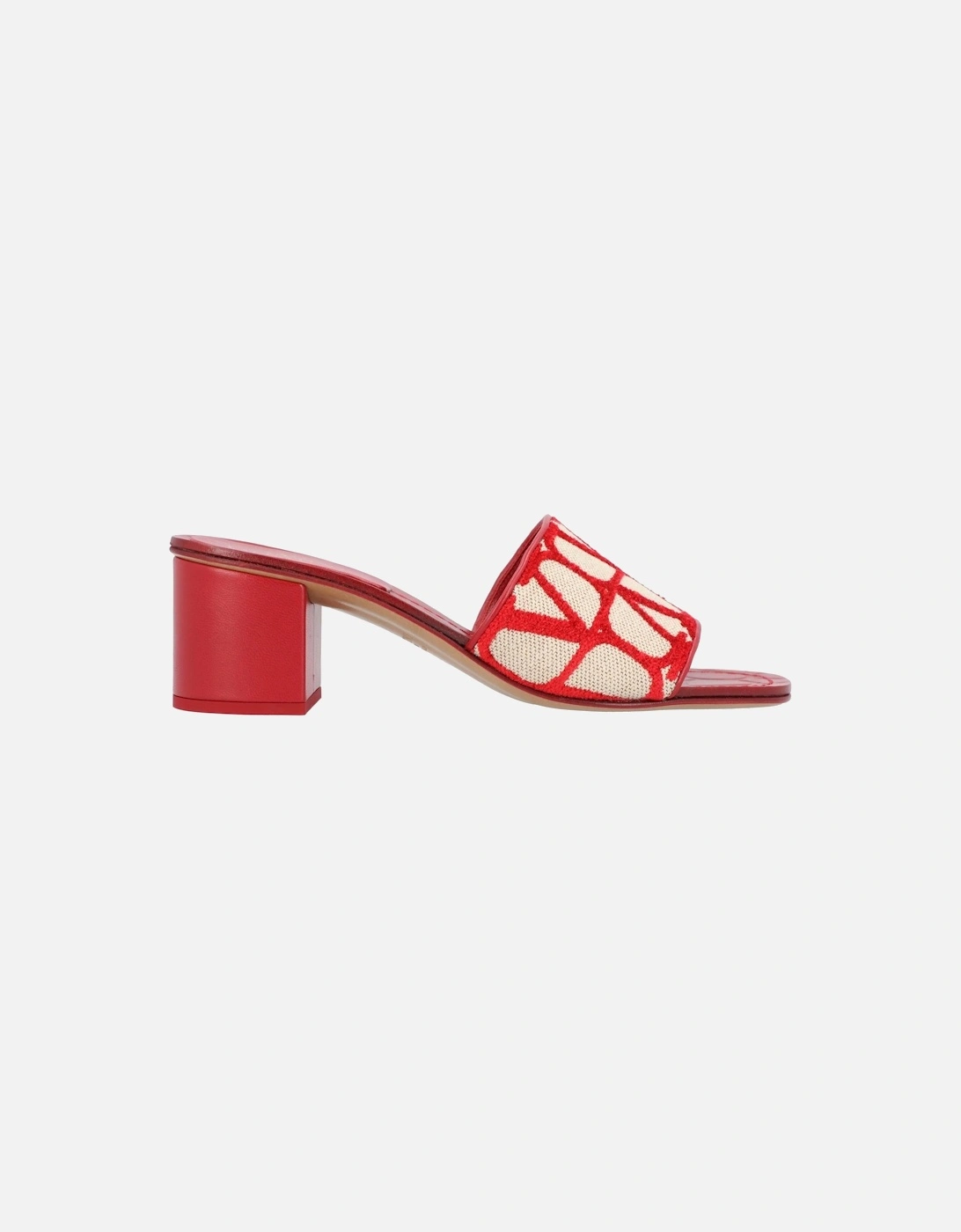 Women's Heeled Mules with Block Heel and Unique Design