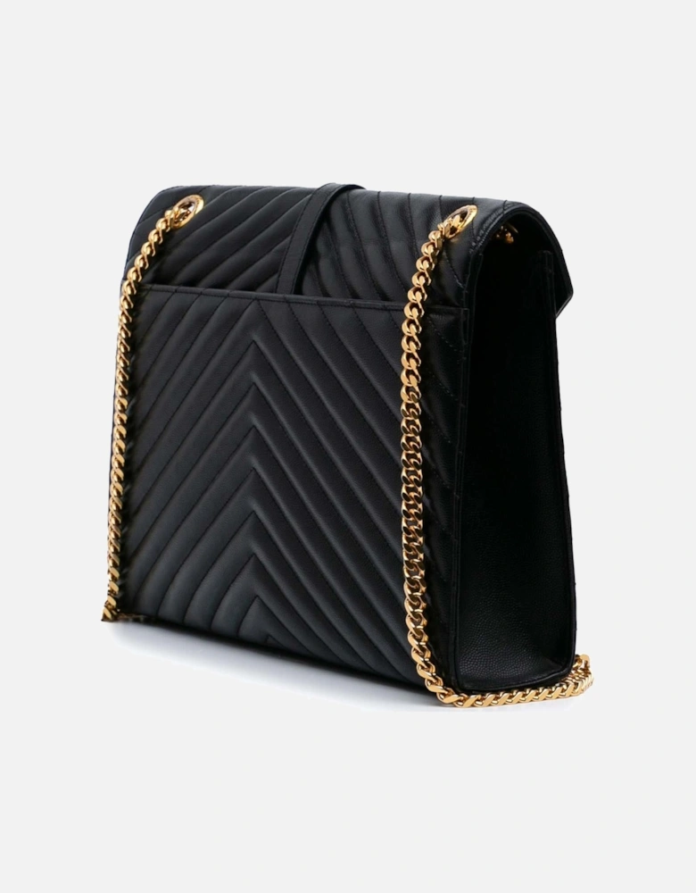 College Chevron Quilted Shoulder Bag