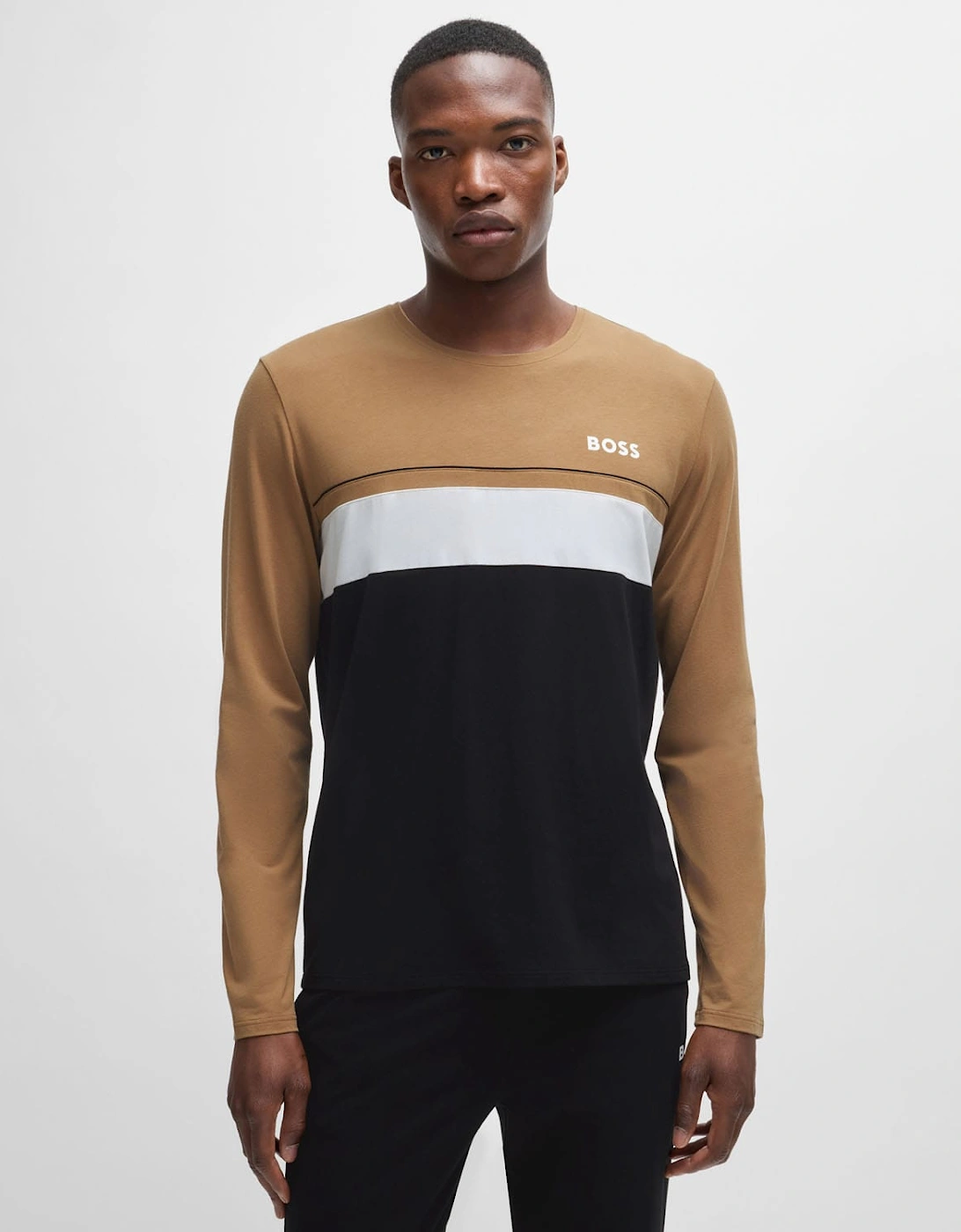 Long Sleeved Logo Print Pyjama T-Shirt, 6 of 5