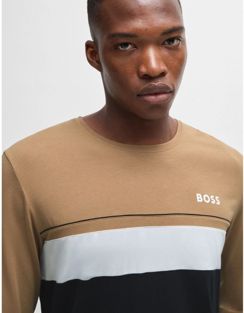 Long Sleeved Logo Print Pyjama T-Shirt