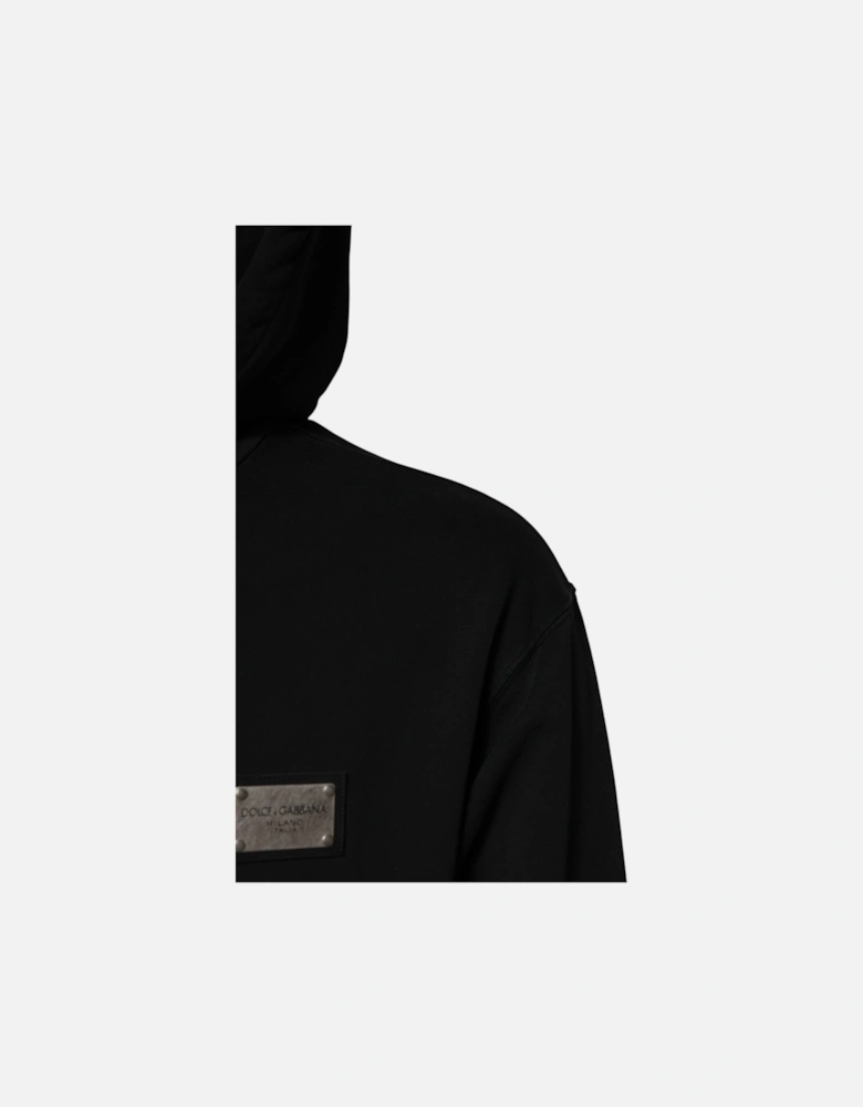 Hooded Zip Sweatshirt Logo Detail