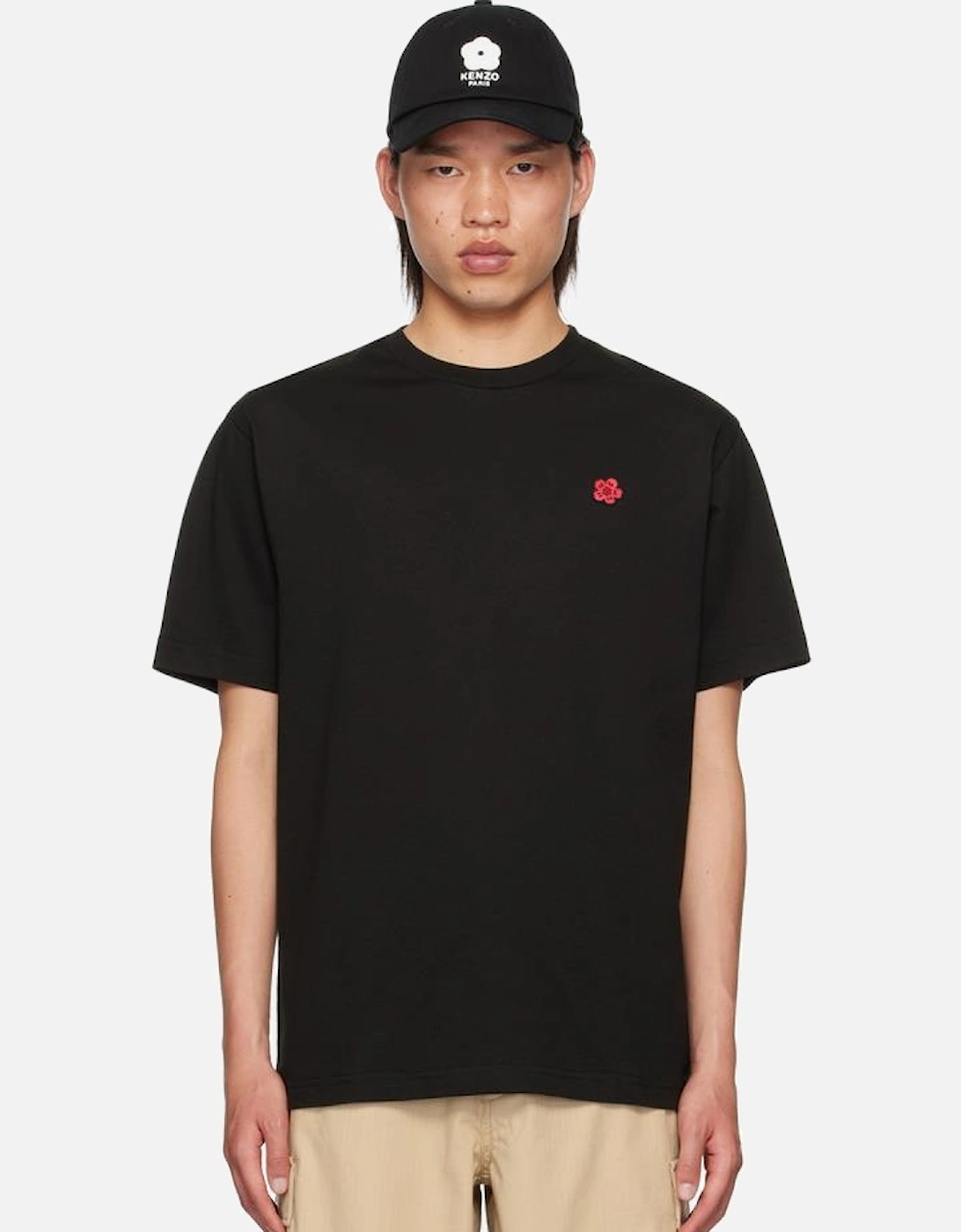 Boke Flower Patch T-Shirt in Black
