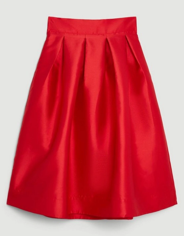 Plus Size Twill Prom Maxi Skirt