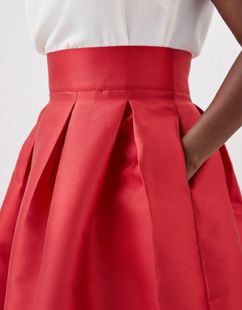 Plus Size Twill Prom Maxi Skirt