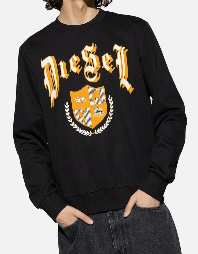 Printed Long Sleeve Round Neck Sweatshirt