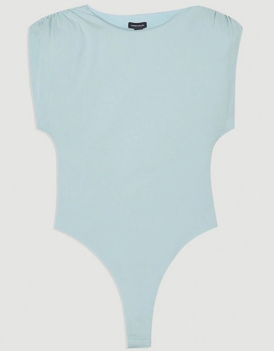 Stretch Jersey Power Shoulder Bodysuit