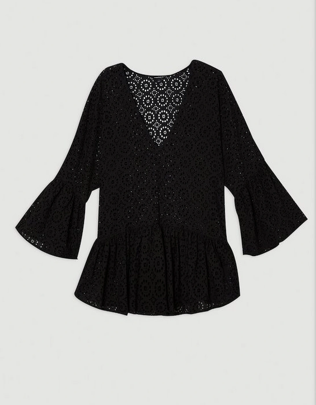 Cotton Broderie Beach Mini Kimono