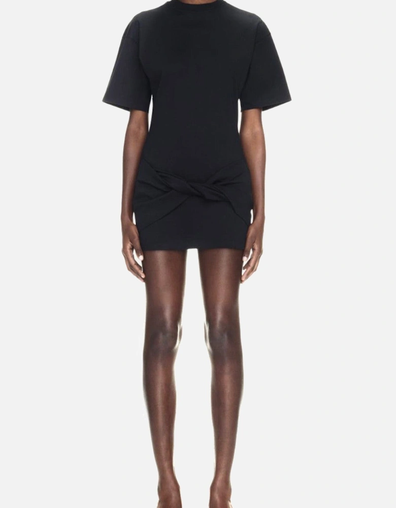 Knotted Mini Dress Relaxed Fit