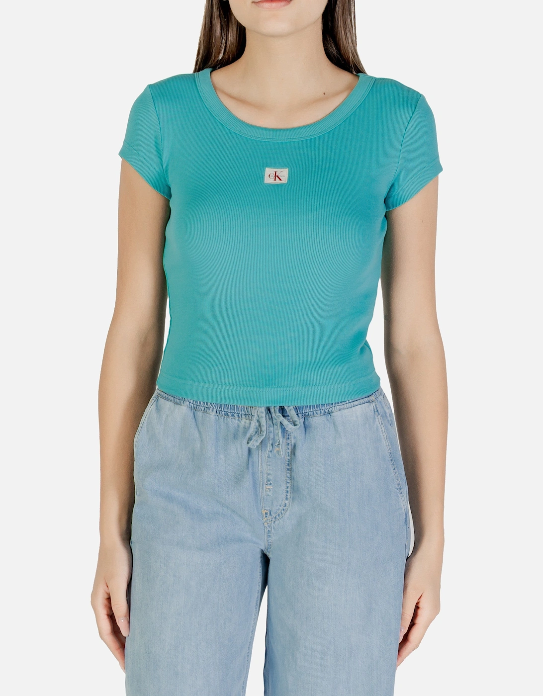 Ribbed Knit Short Sleeve Tee, 4 of 3