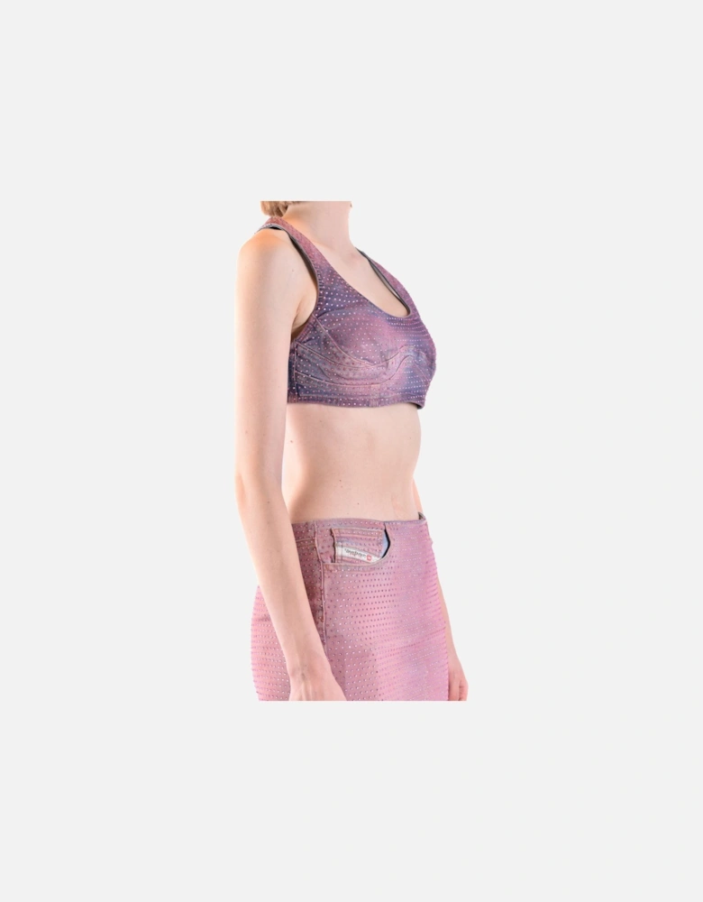 Rhinestone Denim Tank Top