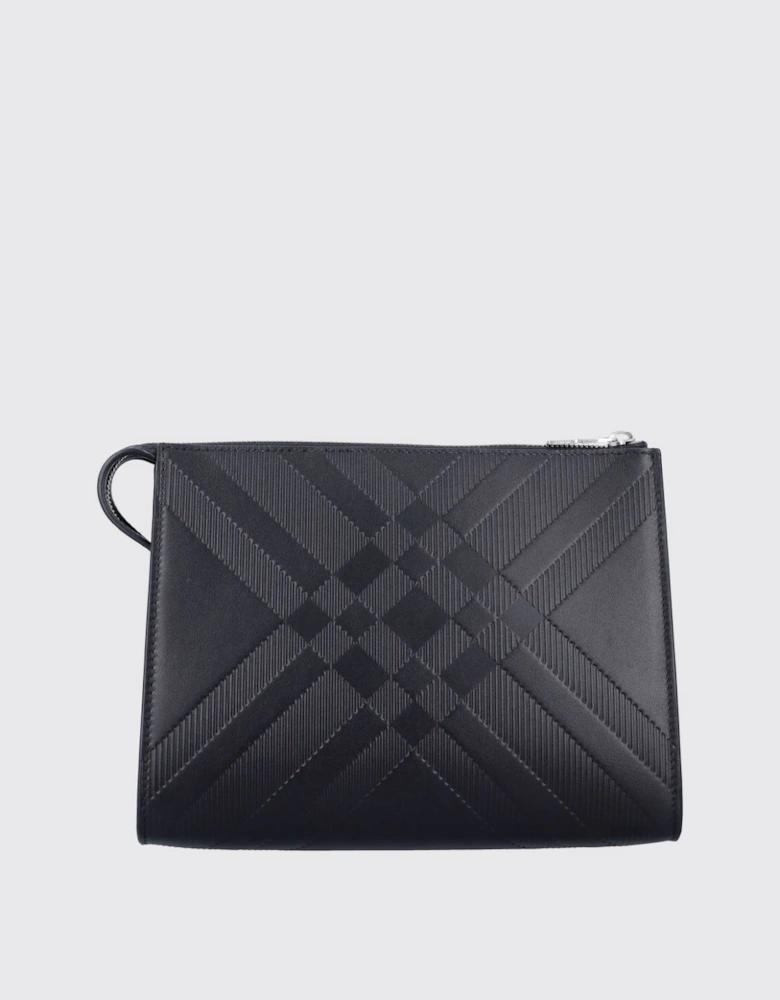 Embossed Leather Clutch