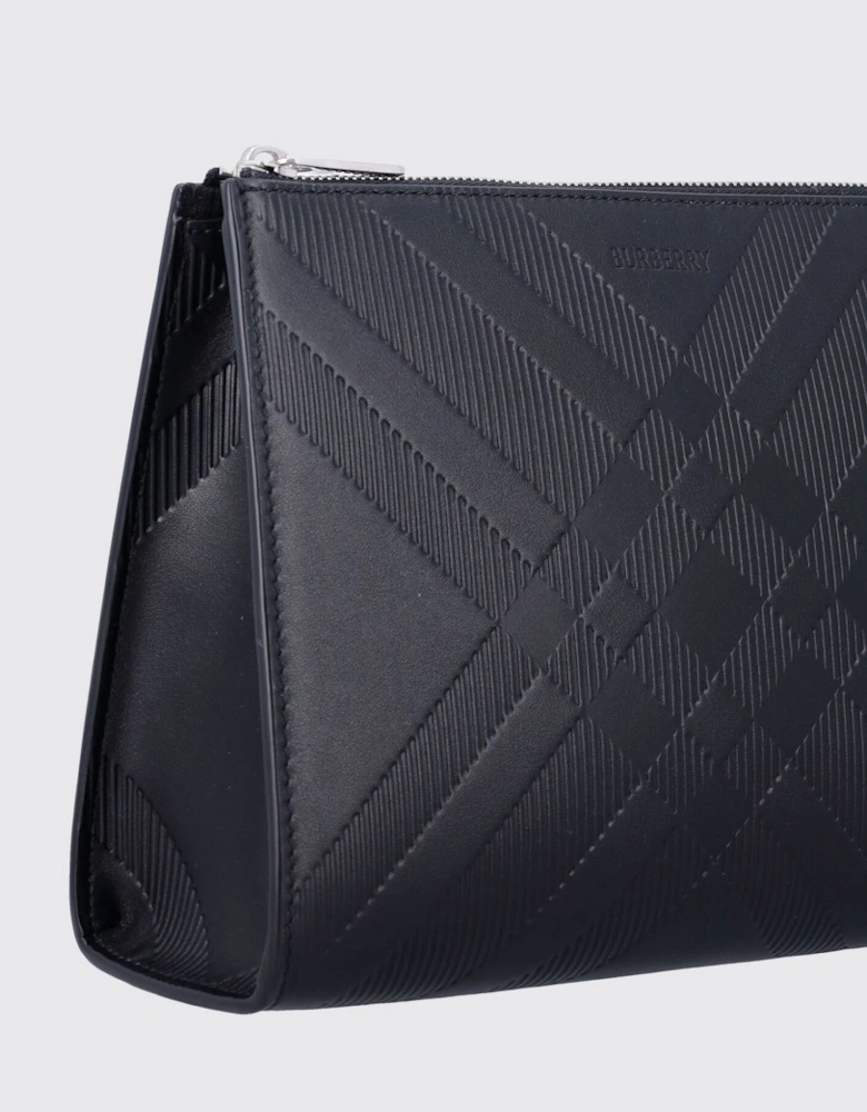 Embossed Leather Clutch
