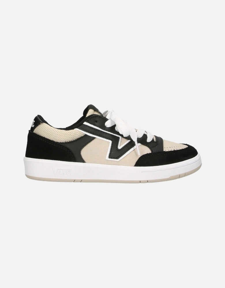 FabricandLeatherRoundToeSneakers